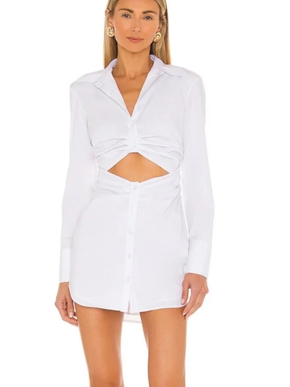 L’Academie Damani White Shirt Dress